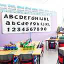 Colarr 216 Pcs Black Glitter Bulletin Board Letters for Classroom Number Alphabet Punctuation Symbol Cutout 4'' Die-Cut Poster Letter with Adhesive Dot School Party Graduation Decor Display