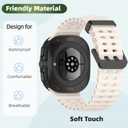 3 Pack Compatible for Samsung Galaxy Watch Ultra Band 47mm, Soft Ocean Silicone Sport Strap Replacement Accessory Watch Band for Galaxy Watch 7 Ultra Women Men