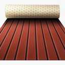 Boat Flooring - EVA Foam Boat Decking - Self-Adhesive Marine Mat Faux Teak Marine Carpet for Boats RV Yacht Kayak 86.6"x43.3"/21.7" (Dark Brown With Black Lines)