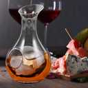 VALICLUD Japanese Style Ice Wine Bottle Decanter with Ice Chamber Glass Wine Pourer 6.3Oz Cold Server for Home Bar Restaurant Entertainment