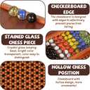 15-Inch Wooden Chinese Checkers Board Game Set Classic Strategy Game with 72 Glass Marbles, Dual-Sided Storage Drawer, Family Board Games for Adults, Educational Travel and Indoor Game