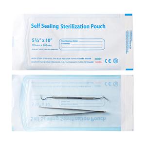 Annhua 5.3 x 11" Self-Sterilization Pouches 100 PCS Self Seal Sterilizer Bags, Used for Dentist Tools, Beauty Toolkits and Nail Tools