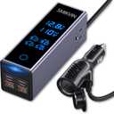 300W Car Power Inverter - 12V to 110V AC Converter with 2 AC Outlets & 4 USB Ports (2 PD 36W + 2 QC3.0 30W), Voltage Display, Cooling Fan for Laptop/CPAP/Travel