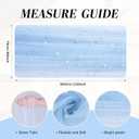 6pcs Blue Pearl Table Runner 120 Inch Long Boho Rustic Tulle Lace Table Runner for Baby Bridal Shower Wedding Arch for Spring Summer Pearl Table Cloth Decor