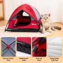 GDanes Cat House Portable Indoor/Outdoor Red Cat Tent for Cats and Small Dogs with Soft Pad