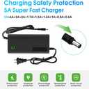 29.4V 3A/5A Charger with 6-in-1 Plug for 36V Lithium Battery Such as Car Truck Lawn Mower Boat Marine Batteries (29.4V5A)