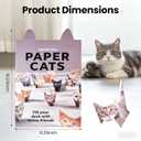 3 x 50-Piece Origami Cat Kit for Kids Ages 8-12, Foldology Origami Paper Setfor Kids Ages 6-8, Child-Safe & Easy to Fold, Cute 3D Desk Pets Gift