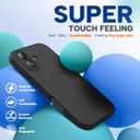 Miracase Compatible with iPhone 16 Case, [Soft Anti-Scratch Microfiber Lining], Compatible with MagSafe, Liquid Silicone Case Shockproof Drop Protection Phone Case for 16, Black