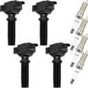 ECCPP UF670 4 ignition coils with 4 iridium Spark Plugs for ford for Lincoln 2013-2019 Escape 2015-2018 Focus 2013-2020 Fusion 2012-2019 Explorer Edge Taurus MKT MKC 2.0 2.3 L4 UF670 DG546 5C1873