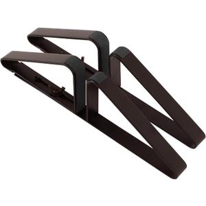 Support Feet for Pet Gate (Updated Version), Pet Gate Metal Support Feet Set of 2 for Extra Wide Foldable Dog Gate, Easy to Install, A Pair of Safety Fence Feet for Wooden Dog Gate, Brown