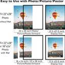 JCJMY 22x28 Picture Frame with 18x24 Mat, Display Photo 18x24 with Mat or 22 x 28 Without Mat, Wall Hanging Large 22 by 28 Poster Frame with Plexiglass, Black
