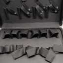 Yueieoun Barber Accessories Case, Profesional Barbers Briefcase Tool Case, Barber Cases for Clippers and Supplies, Hair Scissors Clippers Trimmer Organizer, Barbers Suitcase with Code Lock Black