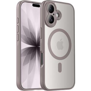 Symcele Designed for iPhone 17 Case, Compatible with MagSafe, [Camera Protection] [15FT Military Droptection] Shockproof Translucent Matte Anti-Slip Phone Case, 6.3", Natural Titanium