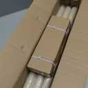 Lootkell White Oak Wood Curtain Rods for Windows 28 to 48 1" Diameter Boho Decorative Heavy Duty Window Curtain Rod Adjustable with Handmade Wood Grain Design for Living Room Bedroom Kitchen Farmhouse