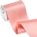 Ribbli Rose Gold Satin Ribbon 4 Inch Wide Rose Gold Ribbon for Wedding Chair Sash Grand Opening Ceremony Big Bows Gift Wrapping Floral Crafts Cake Decor-Double Faced Satin Continuous 10 Yards
