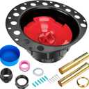Freestanding Tub Drain Rough-in Kit, Bathtub Drain Kit with Brass Tail Pipes, PVC Plastic Adapter - Compatible with All Freestanding Bathtub, Floor-Mounted Bathtub and Copper Bathtub (Black)
