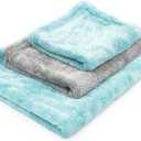 The Rag Company, The Liquid8r, Absorbent 70/30 Blend Microfiber Drying Towel for Cars, Trucks, and SUVs, Safe for Detailing, Scratch-Free, Twist Loop, 1100 GSM, 20x24 Inches, Aqua Blue/Grey