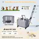 ASPFEIWELL Soft Cat Carrier with Detachable Wheels Expandable - Dog Carrier Foldable Pet Carrier for Cats and Dogs for Travel Outdoor Camping Indoor