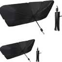 2 PCS Car Interior Windshield Sunshade 49, 2" x25, 6 + 55"x31", Car SUV Truck Sunshade Umbrella, Patented Design