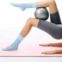 CS CELERSPORT Pilates Socks for Women, 4 Pairs Yoga Crew Non Slip Grip Socks for Barre Hospital Gym (S)