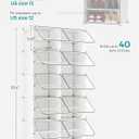 SONGMICS Shoe Rack Organizer, 10-Tier Shoe Storage Cabinet for Closet and Entryway, Holds 40 Pairs of Shoes, Adjustable, Cloud White and Trasparent ULPC035W01