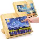 DEAYOU 2 Pack Tabletop Easel for Painting, Adjustable Angle Wooden Art Easel Stand, Portable Drawing and Sketching Board for Canvas, Book, Artwork, Drafting, Student, Artist, Beginner, 13.8"x11.4", 13.8" L x 11.4" W x 1.9" H