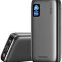 AsperX Laptop Power Bank,24,000mAh 145W PD 3.1 Fast Charging Portable Charger, TFT Smart Display USB C Battery Pack(86.4Wh) for MacBook/iPhone 17/Dell XPS/Galaxy S25/Steam Deck/ipad (Flight-Approved) (Deep Grey)