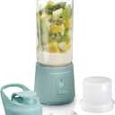 Hamilton Beach Mini Cordless Portable Personal Blender for Shakes and Smoothies, USB Rechargeable, 16 oz. Jar with Leakproof Travel Lid, 6 Stainless Steel Blades, Blue (51182)