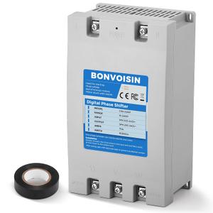 Bonvoisin Single Phase to 3 Phase Converter 20HP(15kW) Digital Phase Shifter, 70A 220V-240V Input/Output, One Converter only for one Motor.