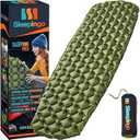 Sleepingo Ultralight Sleeping Pad - Inflatable Sleeping Mat for Camping, Hiking, Backpacking - 74x22 Inches Compact Air Mattress, Waterproof Gear for Travel Outdoors - Green