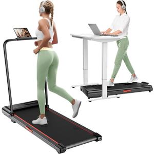 Walking Pad with Handle, 3.0HP Walking pad Treadmill, 3 in 1 Portable Under Desk Treadmill for Home,Treadmil with Handle Bar,Small Treadmills,Foldable Treadmills with Remote Control,LED Display (Black)
