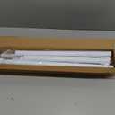 2 Pack White Tension Curtain Rod for Windows 28 to 48 inch, Adjustable Expandable Pressure Spring Curtain Rod No Drilling, 7/8" Curtain Rod for Bedroom Doorway Closet Door