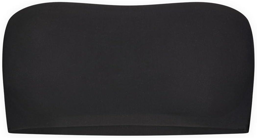 NEGATIVE Underwear  Base Bandeau Bras for Women  with Anti Slip Silicone at Top and Bottom (3, Black)