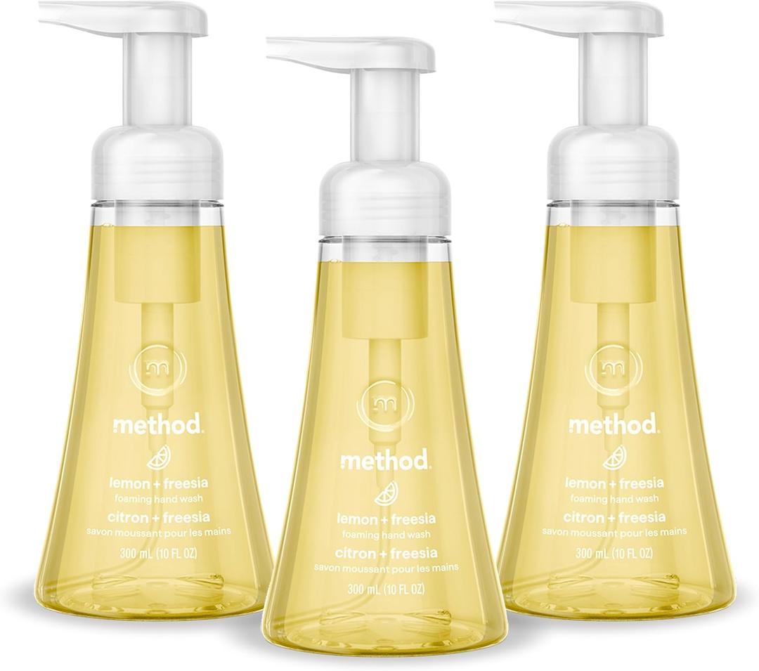 Method Foaming Hand Wash, Lemon + Freesia, 10 fl oz, 3 pack