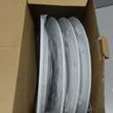 Therwen 4 Pieces 8 Inch Round Diffuser HVAC Round Ceiling Vent Cover Replacement Vent Diffuser with Screws to Install Fitting in Duct Outer Dimensions 11-15/16"