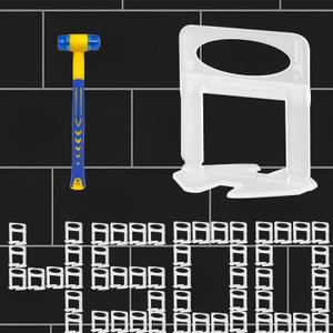 Pro-Grade 1/32" Tile Leveling System Clips 4500pcs - Dual-Purpose Leveler Spacer for Ceramic & Stone Tiles, Prevents Tile Lippage with Precision Gap Control, Effortless DIY Installation(4500, 1/32)