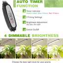 FOXGARDEN Grow Lights for Indoor Plants Full Spectrum, Plant Lights for Indoor Growing with Timer 4/8/12 H, Five-Head 260 LED Clip Grow Lamp with Gooseneck, 4 Brightness Levels for Plant Growing