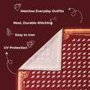 2 x Frada Orange Bandana 23.6 (60x60cm) Head Neck Scarf for Men and Women - Lightweight Breathable (Maroon Burgundy)