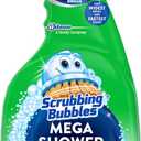 Scrubbing Bubbles Mega Bathroom and Shower Cleaner Spray, Foaming Action Removes Limescale and Soap Scum, Rainshower Scent, 32oz