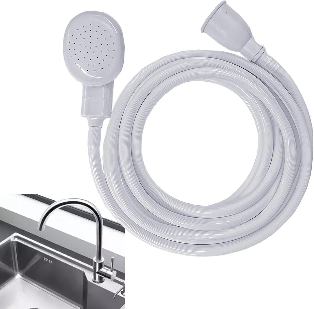 13.12FT Sink Spray Hose,Portable Sink Hose Faucet Sprayer, Shampoo Sprayer Handheld Faucet Shower Head Spray for Bathing Baby,Pets,Washing Hair,Rinsing Vegetables