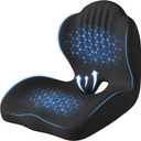 Ergonomic Seat Cushion for Office Chairs Lumbar Support Pillow, Black