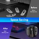 Charging Dock for 2025 Nintendo Switch 2 JoyCon Controllers, 4-Slot Charger Station for Switch 2 Joy-Con Controllers, Magnetic & Weighted Base, LED Indicators, with USB-C Cable and 2 Wirst Strap