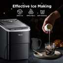 Silonn Ice Maker Countertop, 9 Cubes Ready in 6 Mins, 26lbs in 24Hrs, Self-Cleaning Ice Machine with Ice Scoop and Basket, 2 Sizes of Bullet Ice for Home Kitchen Office Bar Party