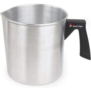 EricX Light Candle Making Pouring Pot,2 pounds,Double Boiler Wax Melting Pot,Dripless Pouring Spout & Heat-Resisting Handle Designed,Aluminum Construction Candle Making Pitcher