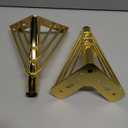 Hyever Heavy Duty Metal Furniture Legs, 7 Inch Gold - Set of 4 for Sofa, Cabinet, Dresser & Couch | Rust-Resistant, Anti-Slip Pads, Modern DIY Replacement Feet