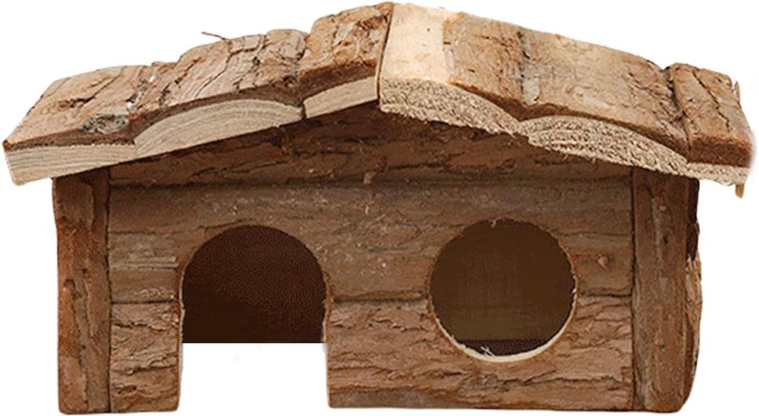 Small Animal Shelter House Pet Cage Corner Cabin Rodents Hideouts Entertainment Hedgehogs Habitat Decors Hamster Habitat Cabin (18.5 times 11 times)