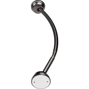 Zenna Home No Drill Curved Shower Curtain Rod, 32 - 40 Inches Adjustable Shower Rod for Small Tubs or Showers, Easy Install, Choice of No Drilling Tension or Wall Mount, Rustproof, Bronze