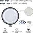 150W LED High Bay Lights with US Plug, 21000LM High Bay LED Shop Light, 5000K Daylight, IP65 Waterproof, UFO Commercial Warehouse Workshop Factory Barn Garage Lighting 2 Pack