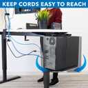 Mount-It! CPU Under Desk Mount Bracket - Computer Tower Wall and Under Counter Holder, 360 Degree Swivel Adjustable Height and Width Wall-Mountable