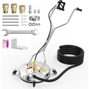 EVEAGE 16.5" Pressure Washer Surface Cleaner with Water Recovery System, Indoor Outdoor Power Washer Surface Cleaner for Garage, Driveway, Patios, Decks, Sidewalks